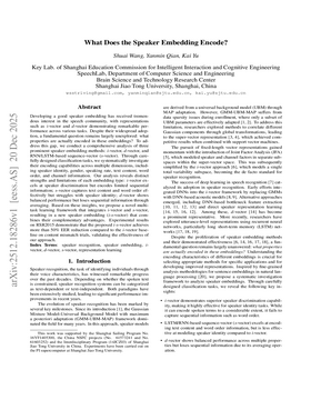 What Does the Speaker Embedding Encode?