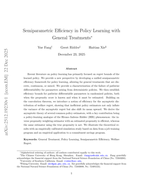 Semiparametric Efficiency in Policy Learning with General Treatments