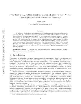 srvar-toolkit: A Python Implementation of Shadow-Rate Vector Autoregressions with Stochastic Volatility