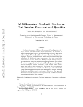 Multidimensional Stochastic Dominance Test Based on Center-outward Quantiles