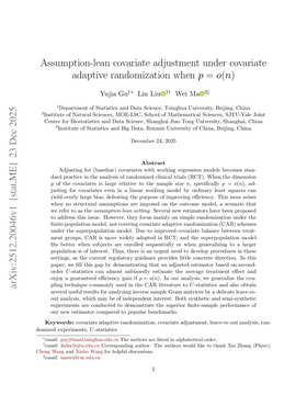 Assumption-lean covariate adjustment under covariate adaptive randomization when $p = o (n)$
