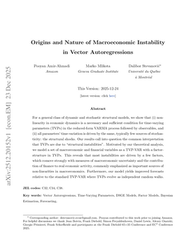 Origins and Nature of Macroeconomic Instability in Vector Autoregressions