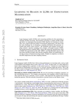 Learning to Reason in LLMs by Expectation Maximization