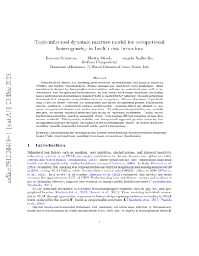 Topic-informed dynamic mixture model for occupational heterogeneity in health risk behaviors