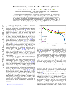 Variational (matrix) product states for combinatorial optimization