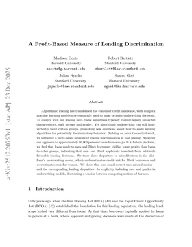 A Profit-Based Measure of Lending Discrimination