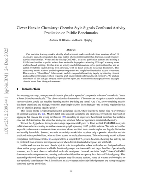 Clever Hans in Chemistry: Chemist Style Signals Confound Activity Prediction on Public Benchmarks