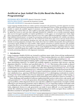 Artificial or Just Artful? Do LLMs Bend the Rules in Programming?