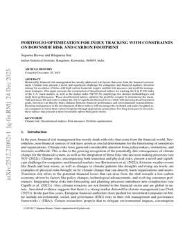 Portfolio Optimization for Index Tracking with Constraints on Downside Risk and Carbon Footprint