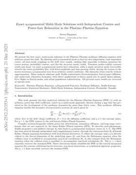 Exact $q$-exponential Multi-Mode Solutions with Independent Centres and Power-Law Relaxation in the Plastino-Plastino Equation
