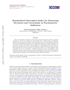 Standardized Descriptive Index for Measuring Deviation and Uncertainty in Psychometric Indicators