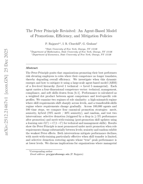 The Peter Principle Revisited: An Agent-Based Model of Promotions, Efficiency, and Mitigation Policies