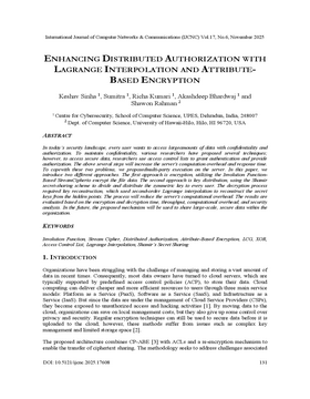 Enhancing Distributed Authorization With Lagrange Interpolation And Attribute-Based Encryption