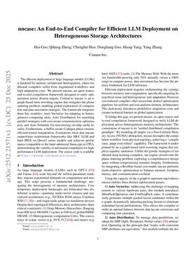 nncase: An End-to-End Compiler for Efficient LLM Deployment on Heterogeneous Storage Architectures