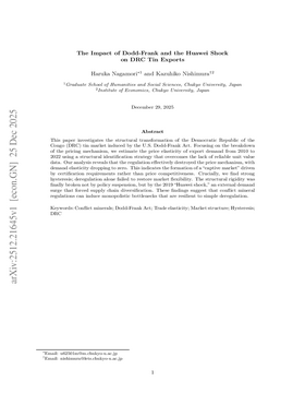 The Impact of Dodd-Frank and the Huawei Shock on DRC Tin Exports