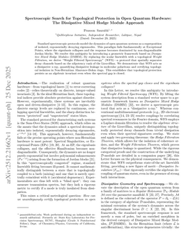 Spectroscopic Search for Topological Protection in Open Quantum Hardware: The Dissipative Mixed Hodge Module Approach