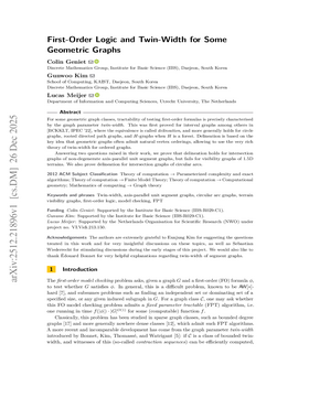 First-Order Logic and Twin-Width for Some Geometric Graphs