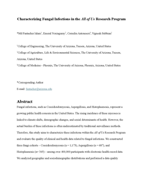 Characterizing Fungal Infections in the All of Us Research Program