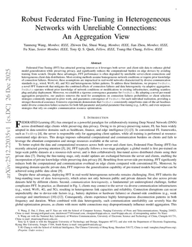 Robust Federated Fine-Tuning in Heterogeneous Networks with Unreliable Connections: An Aggregation View