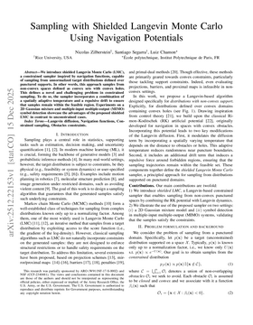 Podcast cover for "Sampling with Shielded Langevin Monte Carlo Using Navigation Potentials" by Nicolas Zilberstein et al.
