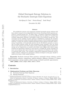 Podcast cover for "Global Martingale Entropy Solutions to the Stochastic Isentropic Euler Equations" by Gui-Qiang G. Chen et al.