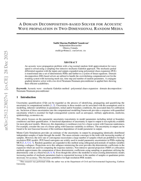 Cover art for A Domain Decomposition-based Solver for Acoustic Wave propagation in Two-Dimensional Random Media