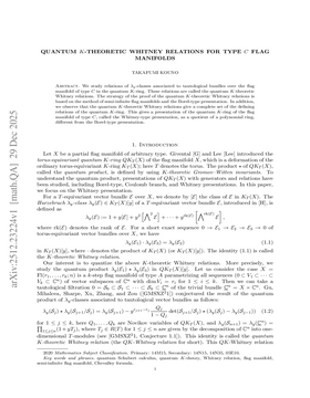 Podcast cover for "Quantum $K$-theoretic Whitney relations for type $C$ flag manifolds" by Takafumi Kouno