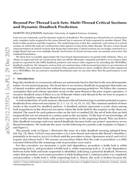 Podcast cover for "Beyond Per-Thread Lock Sets: Multi-Thread Critical Sections and Dynamic Deadlock Prediction" by Martin Sulzmann