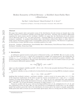 Cover art for Broken Symmetry of Stock Returns -- a Modified Jones-Faddy Skew t-Distribution