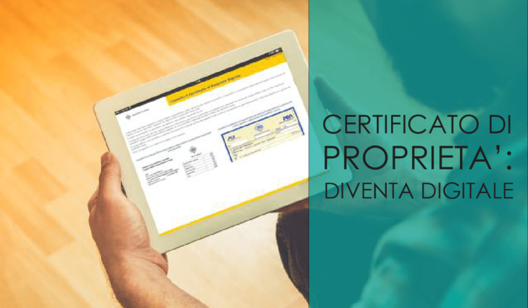 certificato di proprietà diventa digitale
