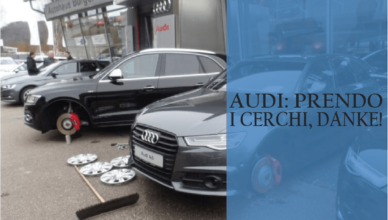 audi furto cerchi in lega