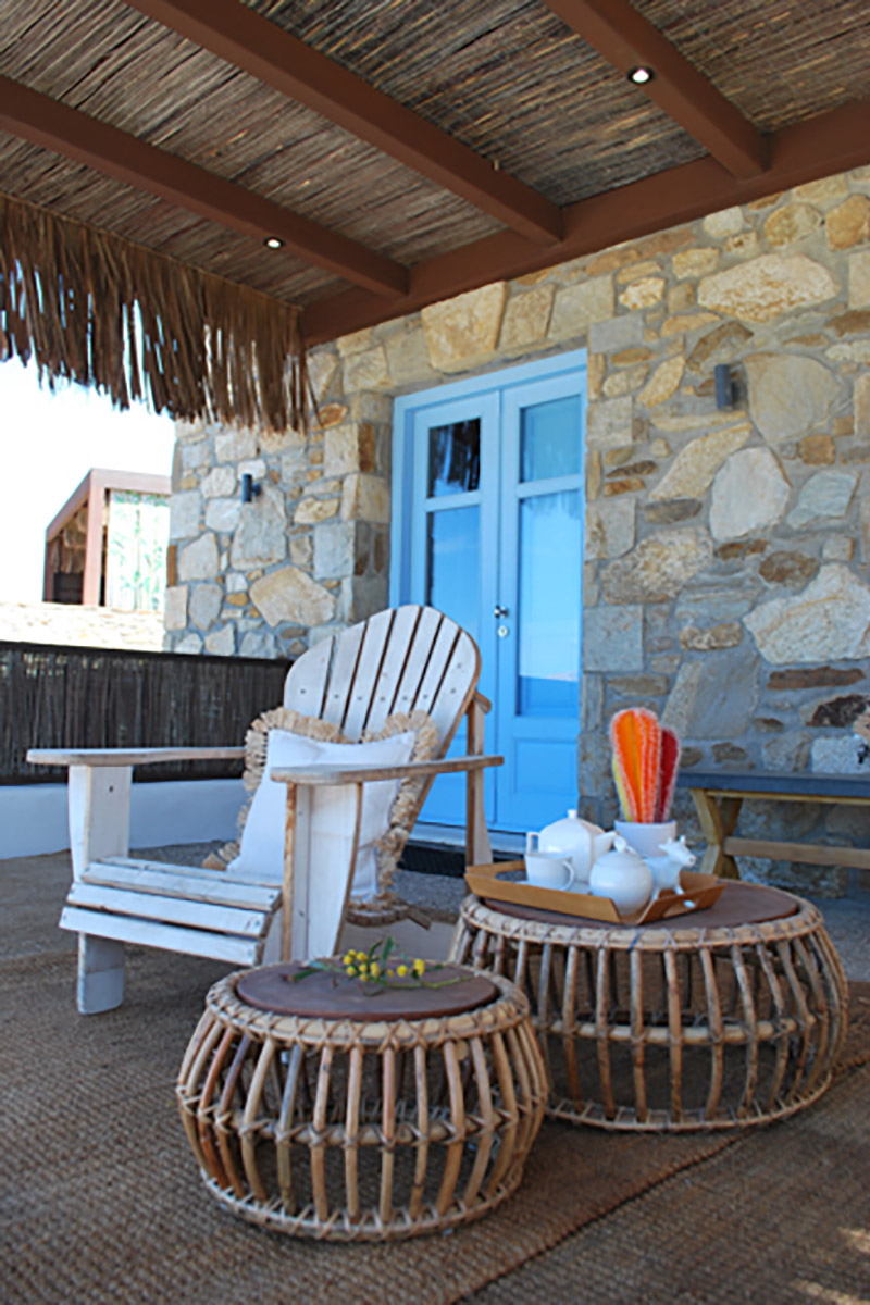 Rocking chair on a wooden porch