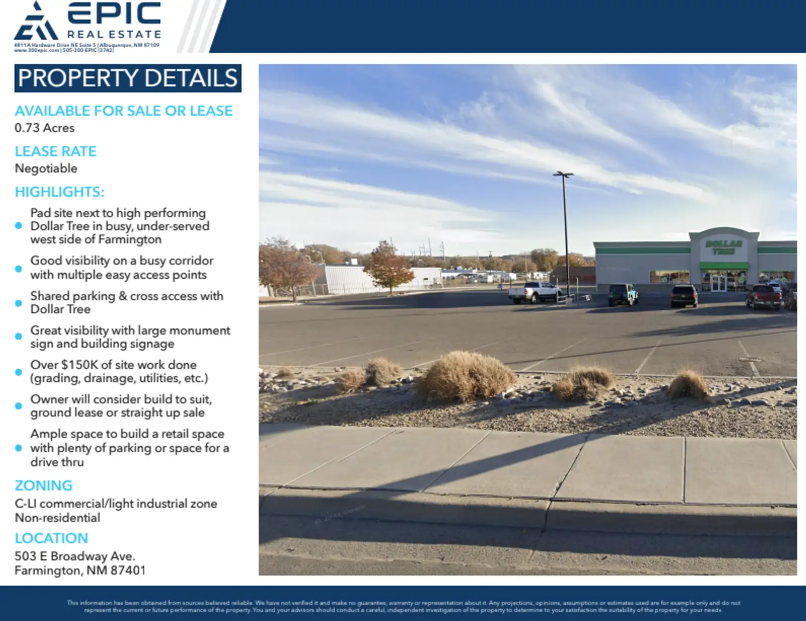 Pad Site Next to Dollar Tree 503 E Broadway Ave image 2