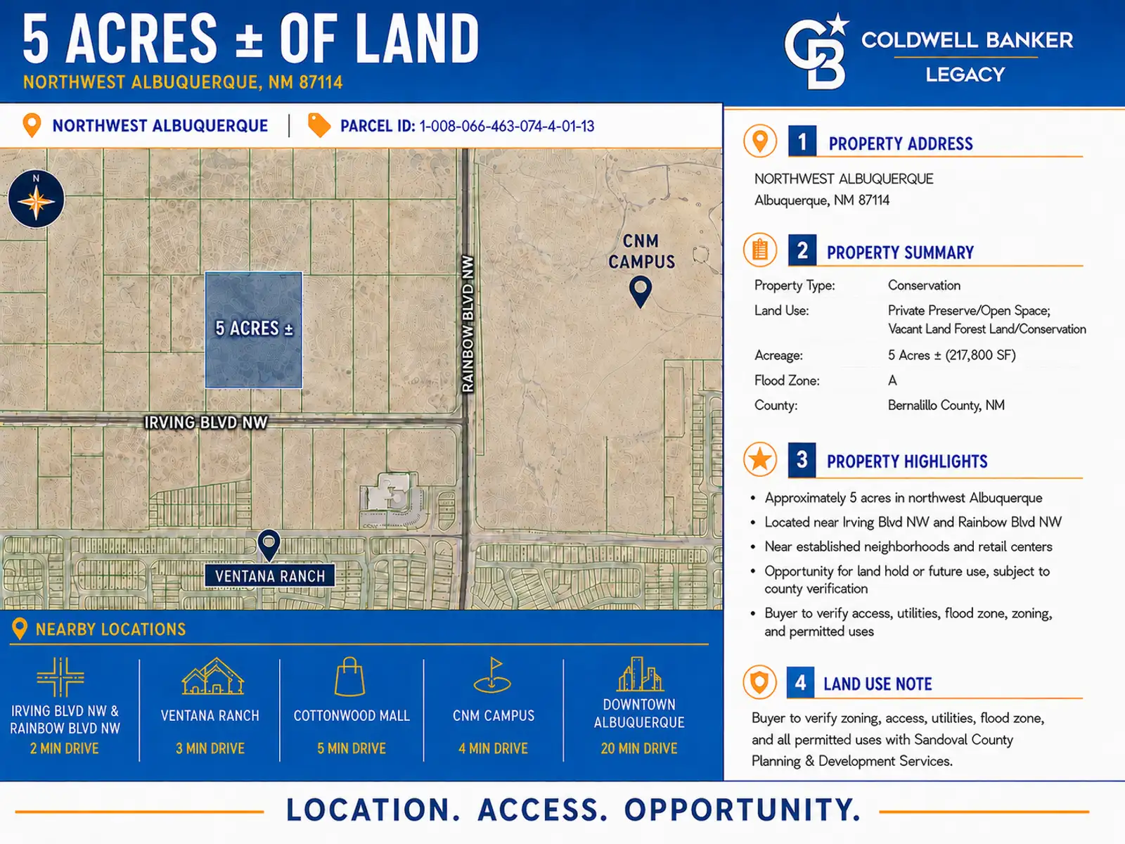 5 Acres of Land in Northwest Albuquerque/ Paradise West image 2