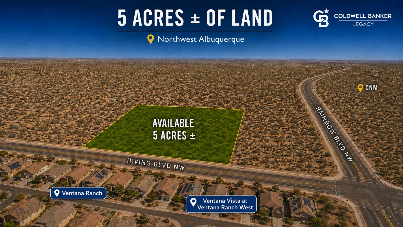 5 Acres of Land in Northwest Albuquerque/ Paradise West image 1