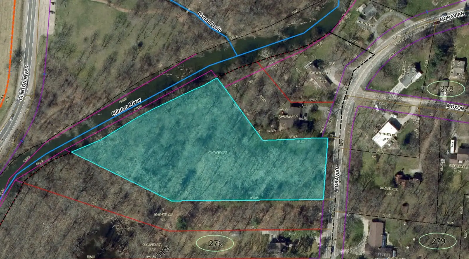 Clinton River waterfront on Moravian Drive image 3