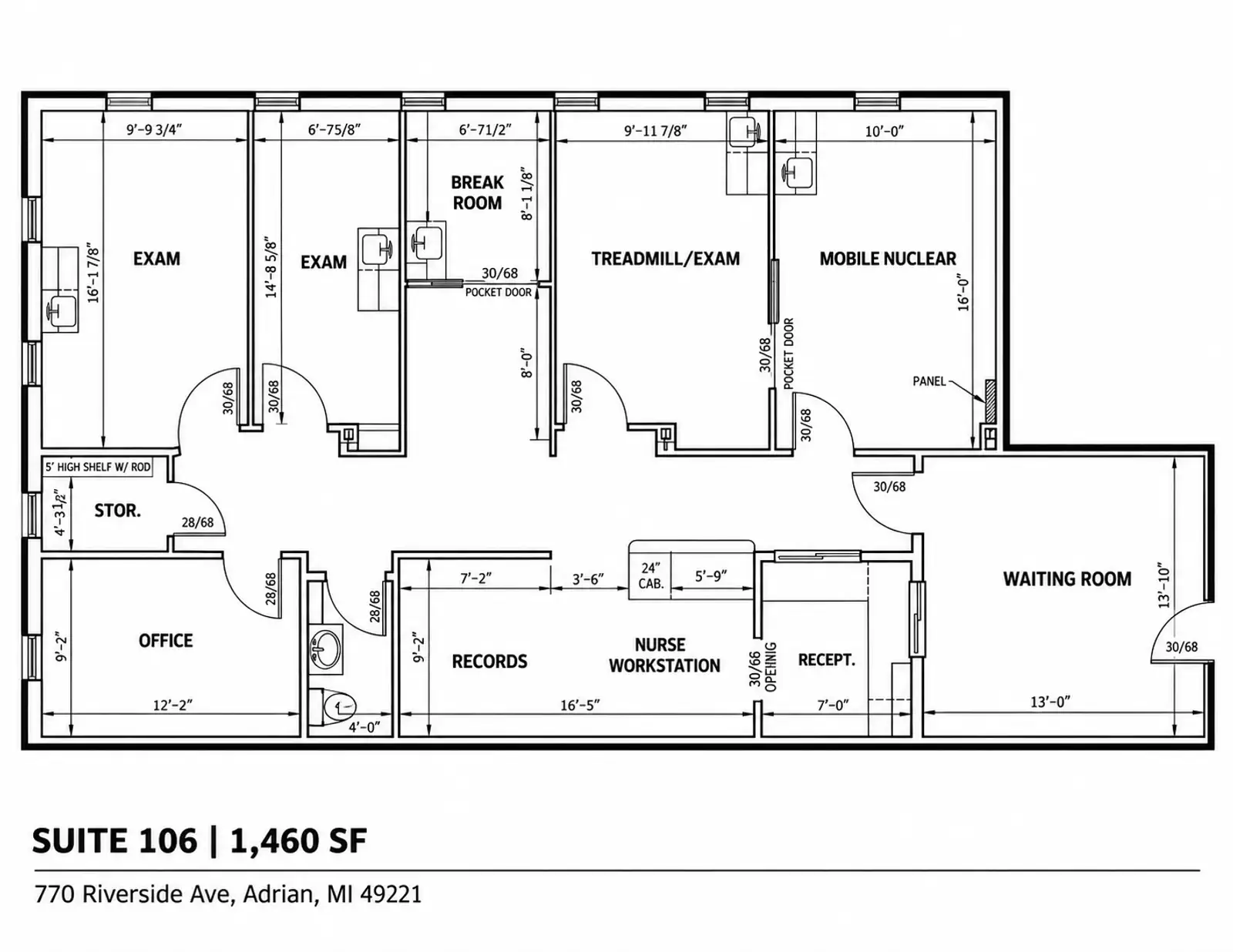 Suite 106 - First Floor - Medical, Dental & Office Suites for Lease in Adrian