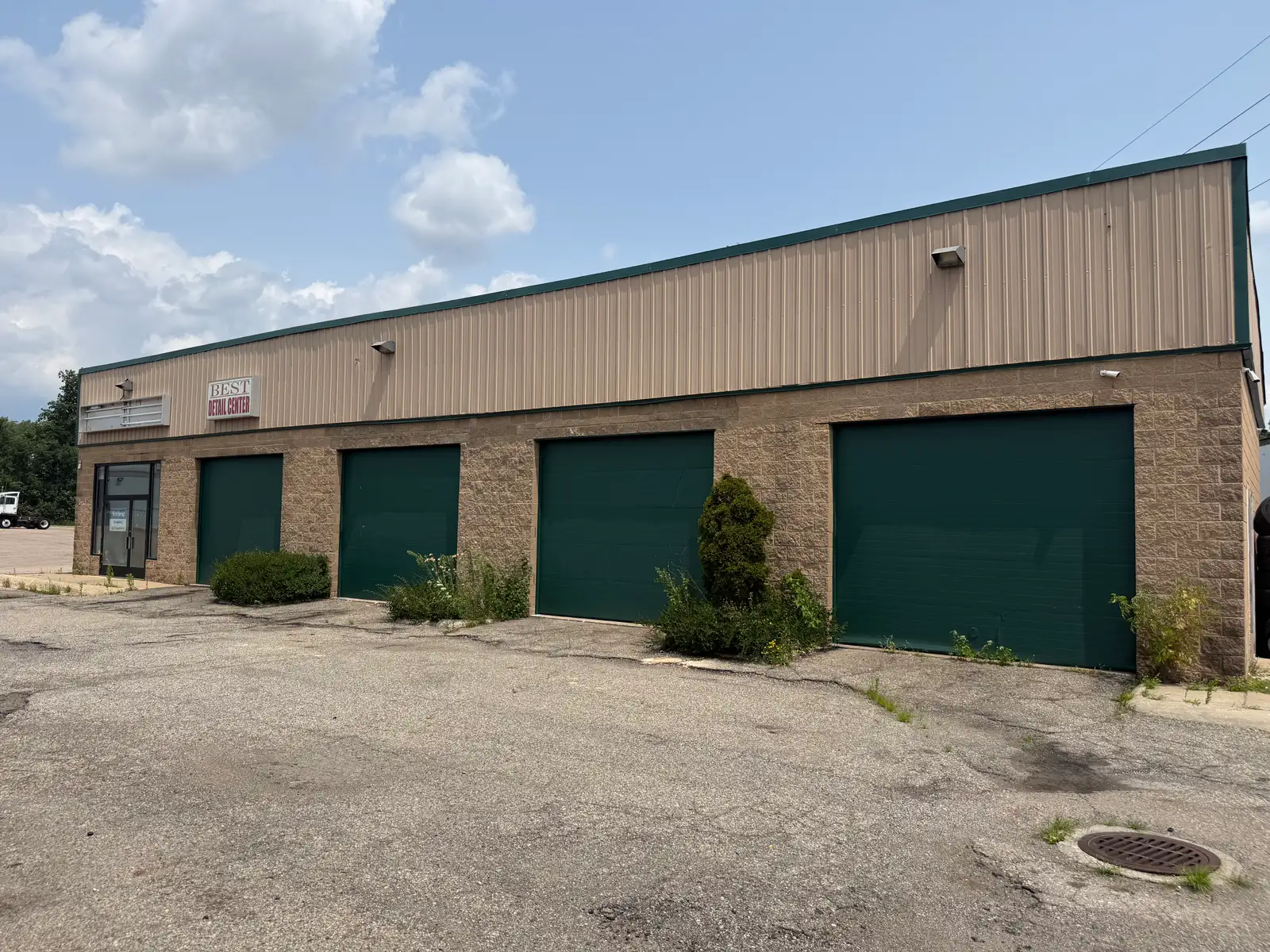 Rear Repair Facility Building - Auto Sales Facility with Separate Repair Building