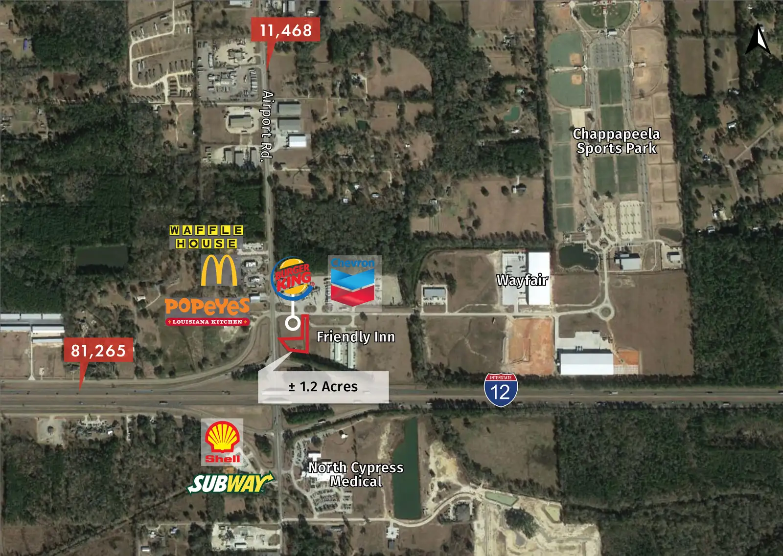 1.2 Acres on I-12 Exit