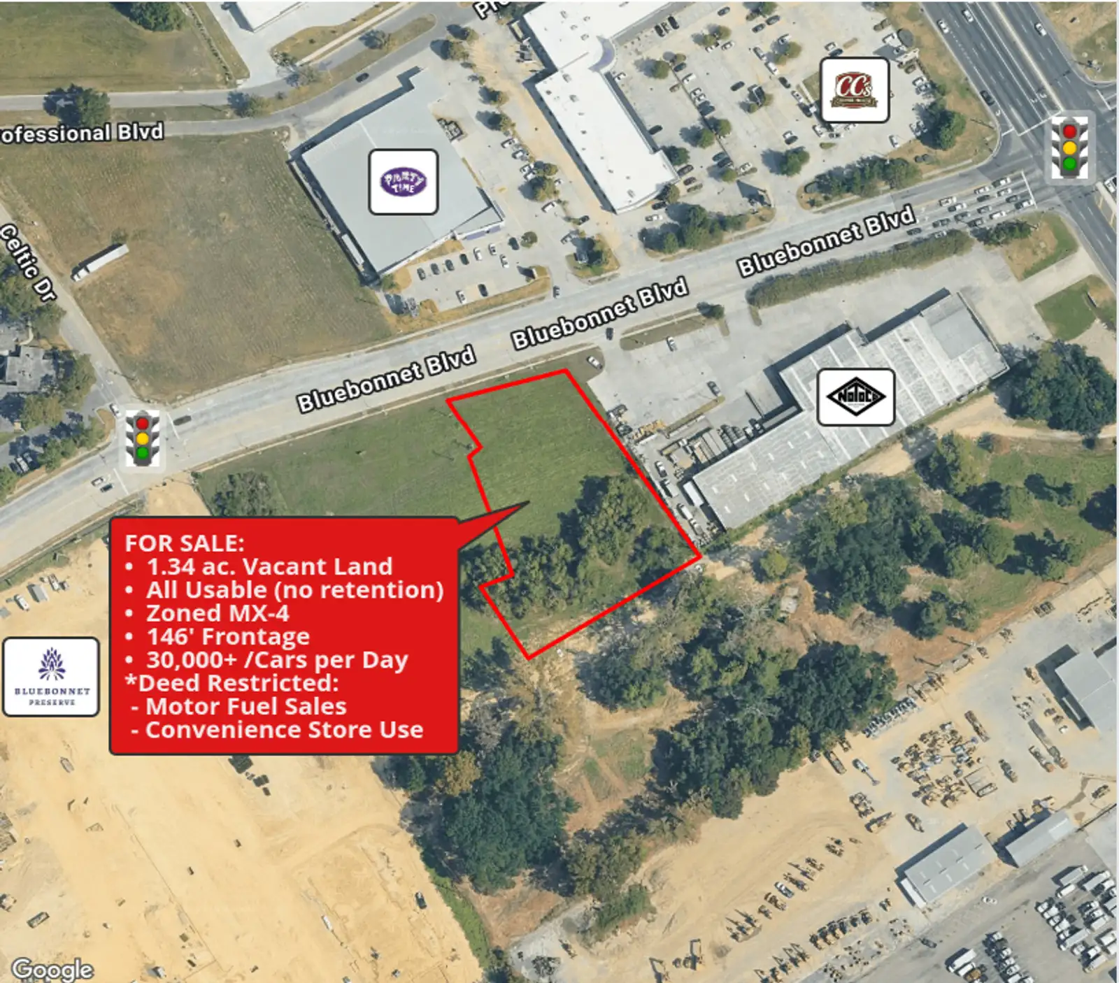 3355 Bluebonnet Blvd - 1.34 ac. Vacant Land