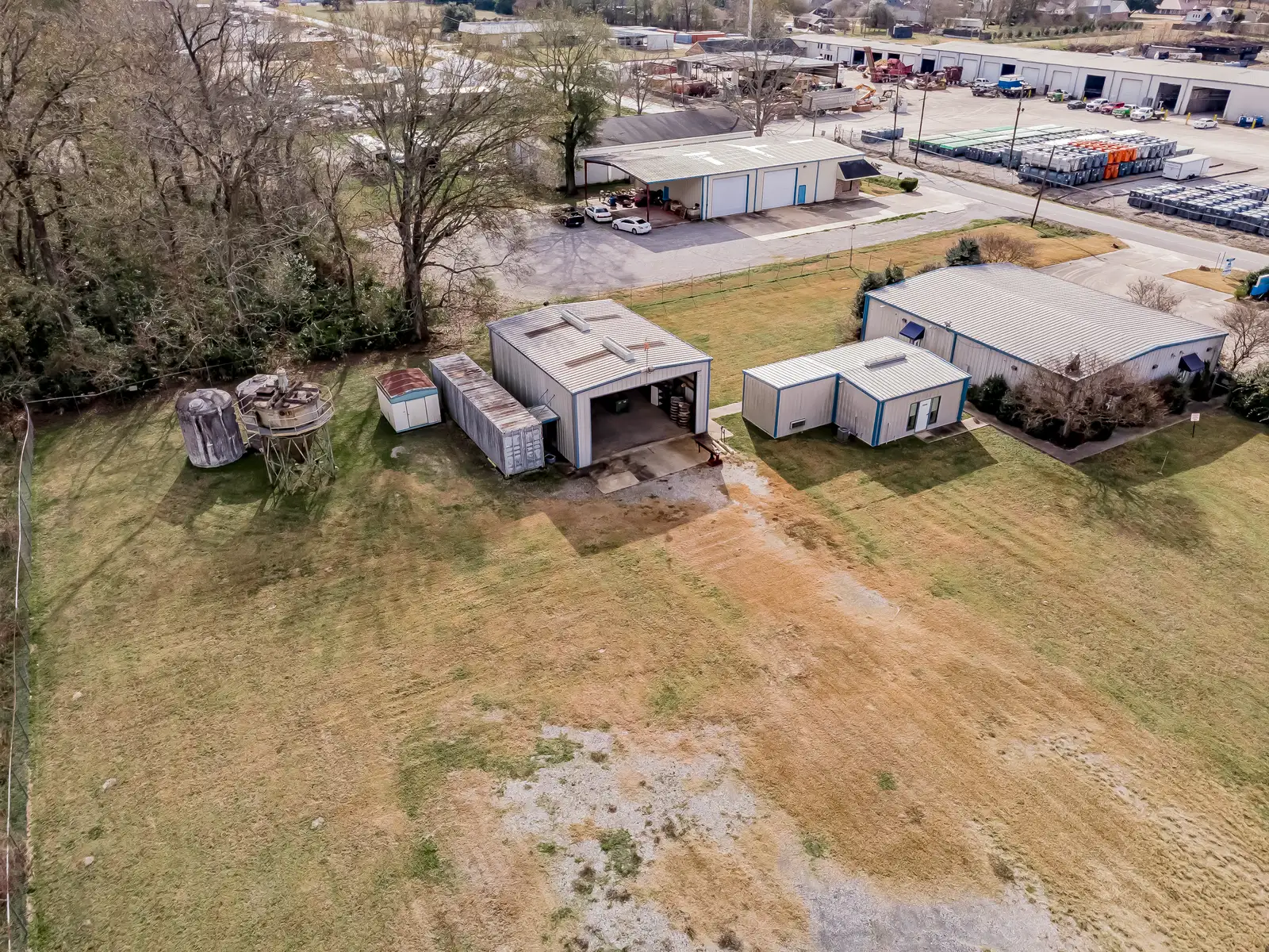 Office Building, Shop, and Storage yard