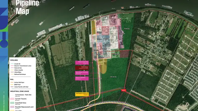 Mississippi River Industrial Sites with Rail, Dock & Pipeline Access | Up to 350 Acres Available thumbnail 5