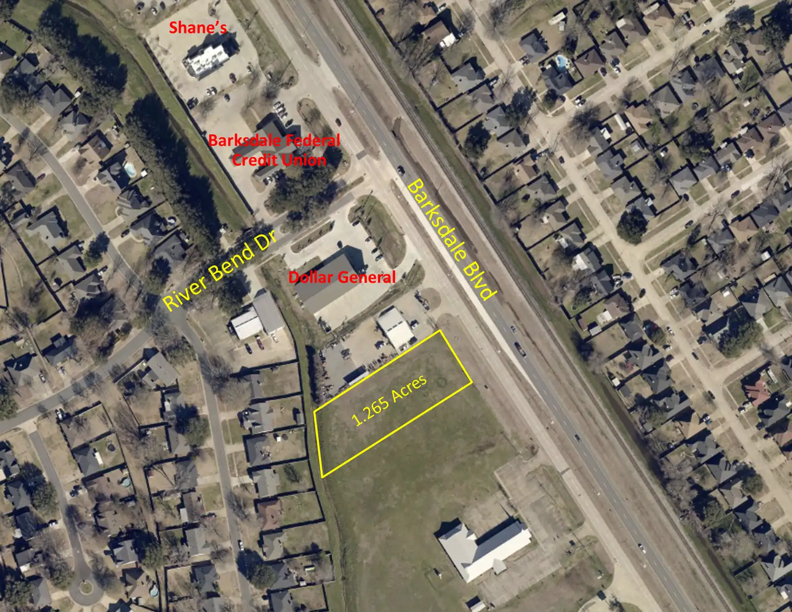1.265 Acres - Barksdale Blvd