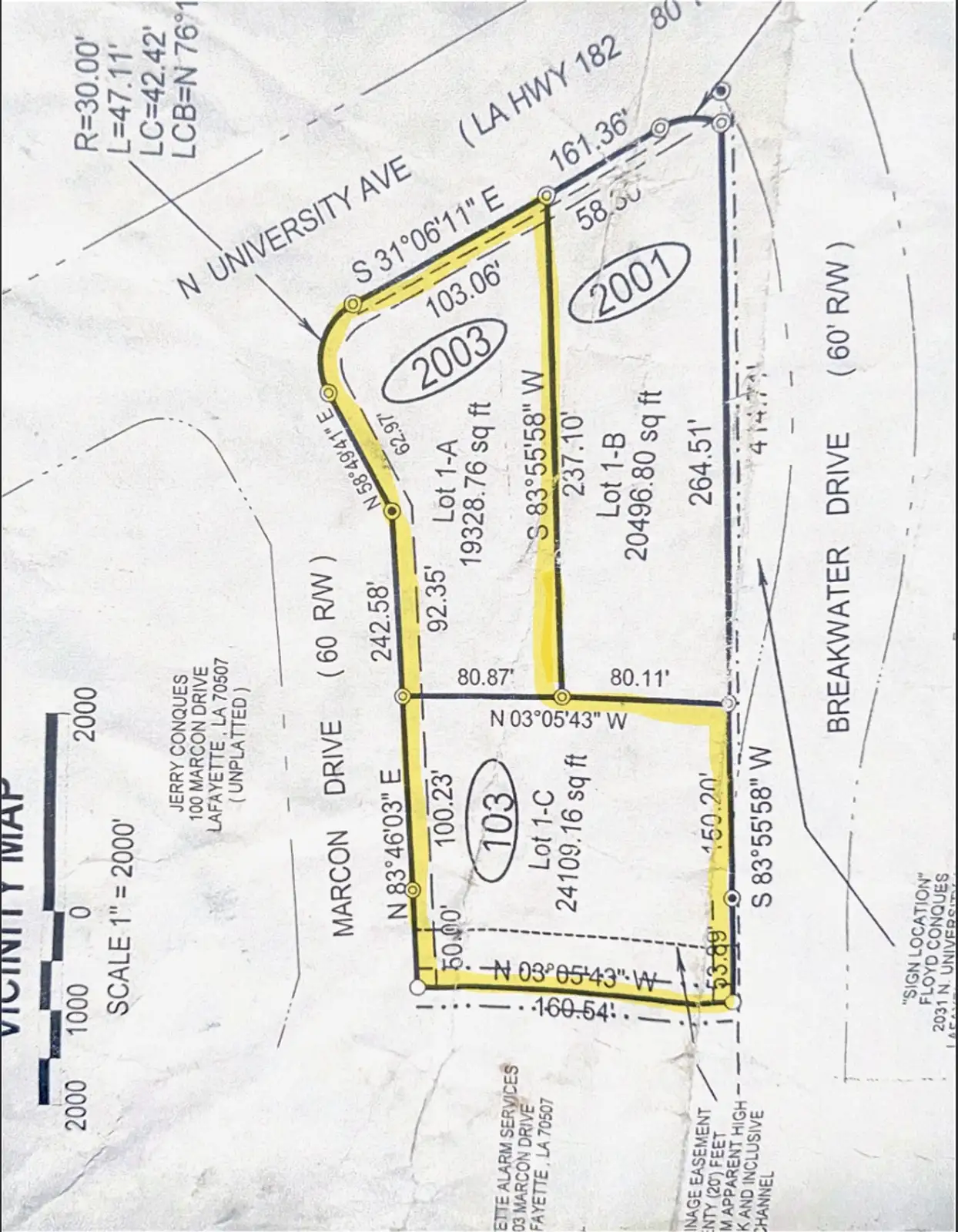 2003 N University Ave  Lot 1A & 1C