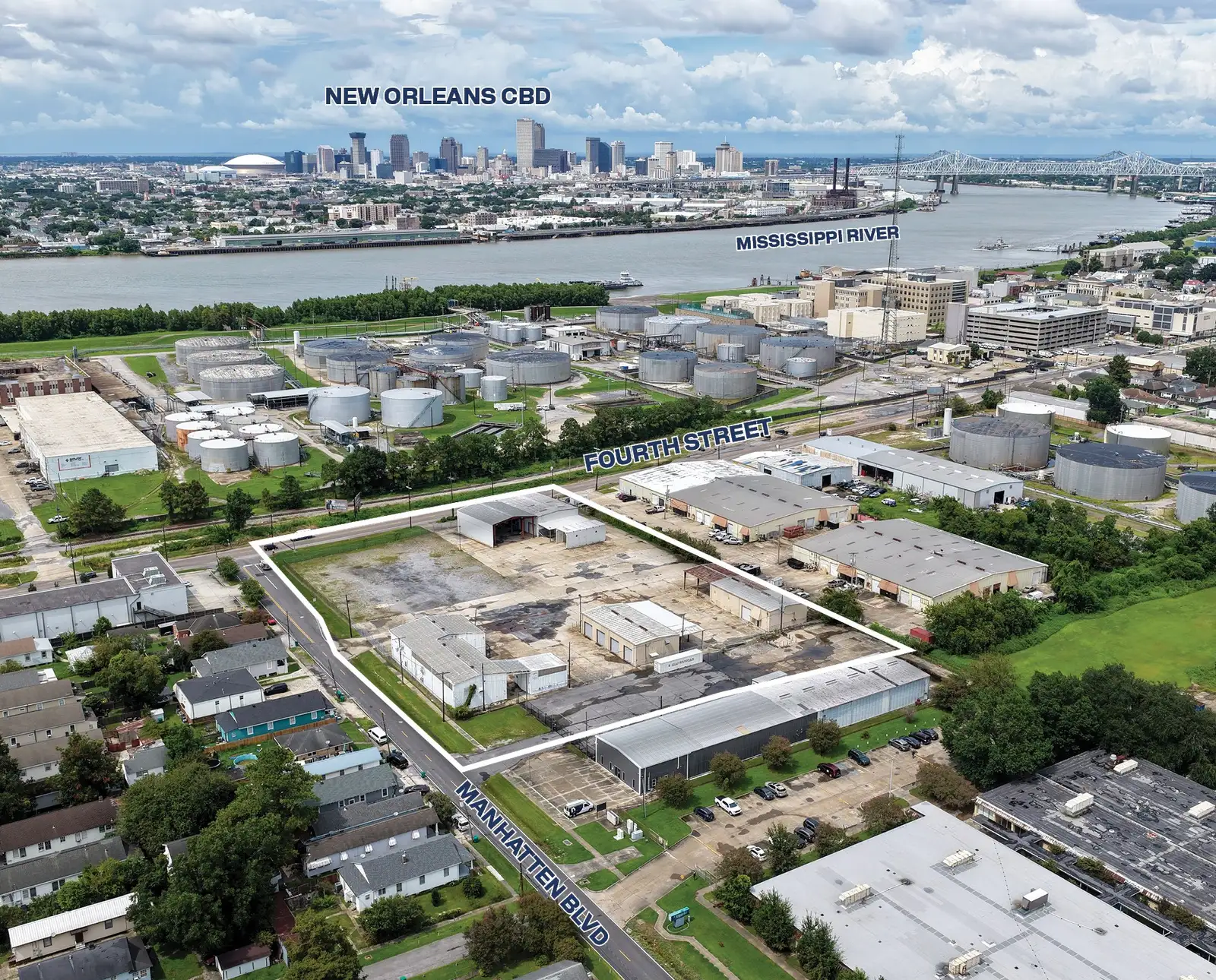 Yard-Ready Industrial on Harvey's West Bank | 3.84 Acres of Lay-Down Yard + 22,492 SF | SUBLEASE