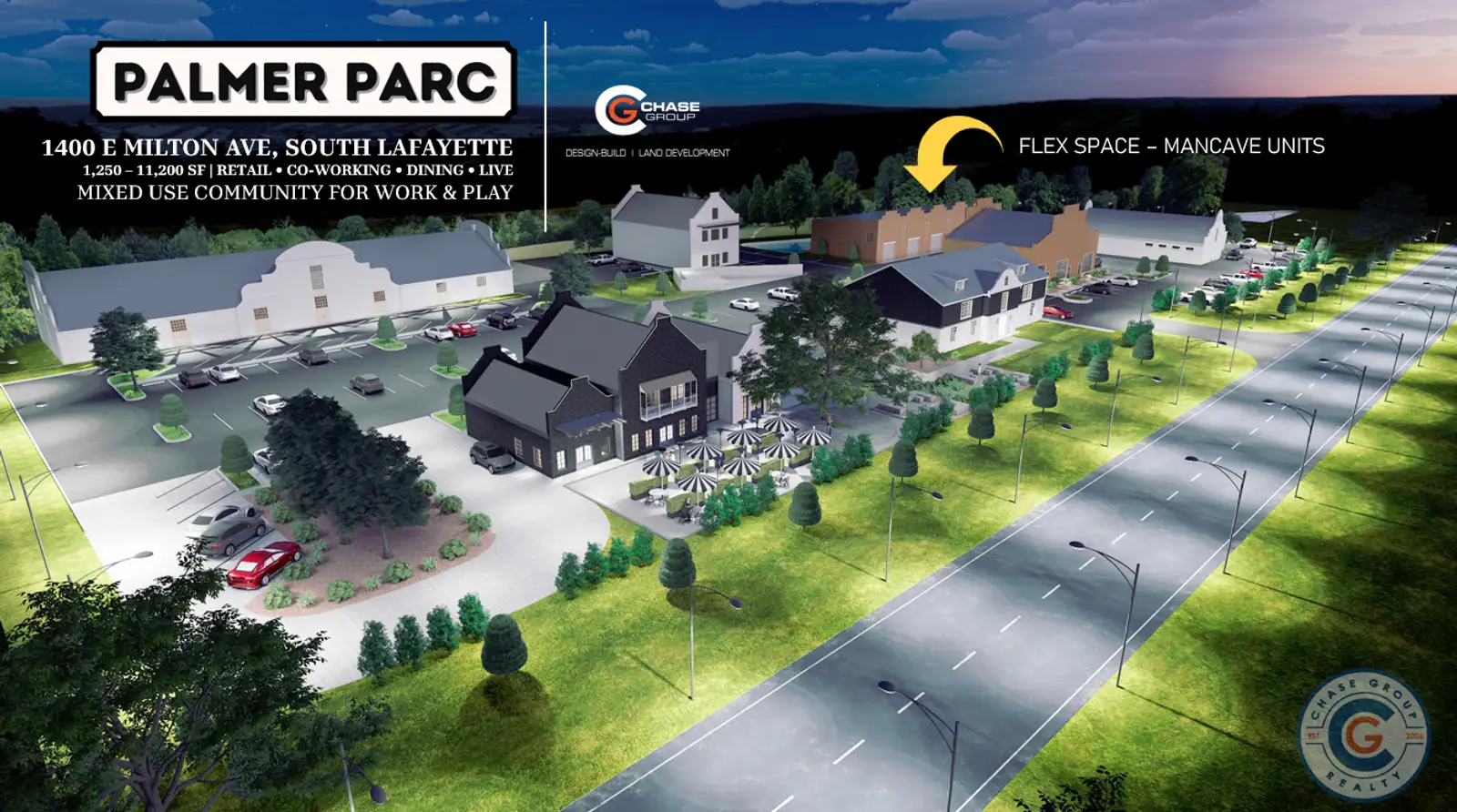 The Burrow - Flex Space - PALMER PARC | 6.25 ACRES | DEVELOPMENT-READY MIXED-USE SITE | FOR SALE OR LEASE