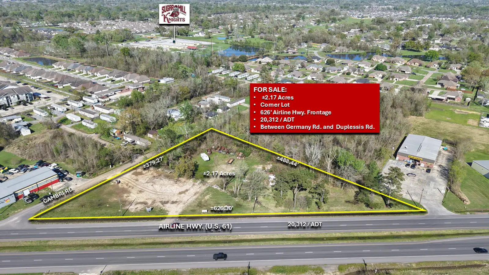 ±2.17 Acres - 686' Airline Hwy. Frontage