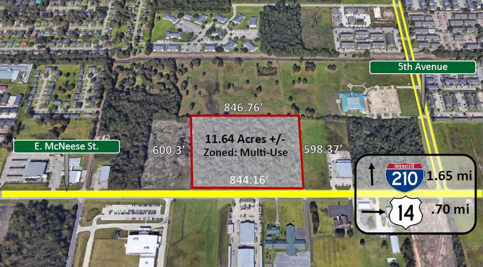 11.64 Zoned Multi Use on E. McNeese St.