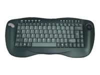 Adesso 2.4 GHz RF Wireless Mini Optical USB Trackball Keyboard