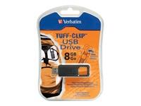 Verbatim TUFF-CLIP 8GB USB Flash Drive